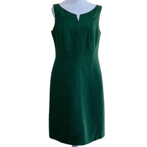 Talbots Green Sleeveless Cotton Silk Dress size 12